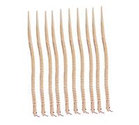 SUPVOX 10Pcs Wooden Flexible Jointed Snake for Halloween Party Prank Prop Realistic Scary Decoration and Fun Family Interaction