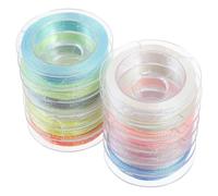 SUPVOX 12-Color Glow-in-The-Dark Embroidery Thread, 3-ply Gold and Silver DIY Sewing Floss for Professional Stitching, Multi-Function Thread for Bags, T-Shirts, and Daily Use