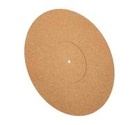 SUPVOX 12-inch Cork Turntable Mat Groove 297mm x 3mm Vinyl Record Protective Pad for Phonograph Record Player Anti-vibration Mat Natural Wood Color