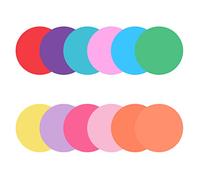 SUPVOX 12 Pcs Colorful Dry Erase Dots Circles Whiteboard Marker Removable Vinyl Stickers Wall Decal Spots for Dills Training School Teaching Progress Classroom Students Table Desk 30CM
