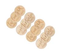 SUPVOX 12 pcs Double Sided Round Monthly Milestone Cards Wooden Milestone Discs for Newborn Growth Recording Versatile Photo Props for Capturing Every Month