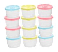 SUPVOX 12 pcs Food Storage Containers Mini Food Grade Crisper Boxes for Weaning Microwave Freezer and Dishwasher Safe Compact Storage for Snacks Random Color