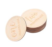 SUPVOX 12 pcs Wooden Monthly Milestone Markers Round Milestone Discs for Newborn Photography Present for Showers Memory Capture
