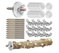 SUPVOX 12 Sets Birdcage Mounting Screws with Wing Nuts Washers Durable Attachments for Perch Installation Versatile Birdcage Accessories for Safe and Stable Perching