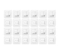 SUPVOX 12 Sets Waterproof Adhesive Hooks with Dual-Side Lock, Nail-Free Non-Trace Wall Hooks for Kitchen and Bathroom, Multi-Functional Sticky Frame Storage Holders for Hanging Towels