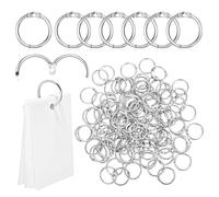 SUPVOX 120pcs Silver Metal Book Binding Rings 25# Size 20mm Inner Diameter Small Binder Rings for DIY Notebooks, Office Supplies and Planner Organizers