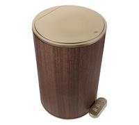 SUPVOX 12l round Plastic Trash Can with Lid and Step Pedal, Large Capacity Foot-operated Garbage Bin for Bathroom, Kitchen, and Home Use