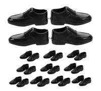 SUPVOX 12pairs Miniature Doll Shoes for Dolls Black Boots for Creative Play and Diy Dollhouse Decor for Crafting and Storytelling