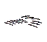 SUPVOX 12pcs Abalone Shell Guitar Rosette Decal for Sound Hole Inlay Easy to Apply Vibrant Curved Strips for Acoustic Guitar Decoration