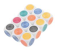 SUPVOX 12pcs Acrylic Teaching Dice Educational Dices for School Learning Vibrant Multi for Color Recognition and Board Game Props