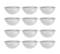 SUPVOX 12pcs Aluminium Alloy Bath Bomb Mold Set, Medium Semicircular Sphere Molds 5.8x2.8cm for DIY Bath Salt, Soap Making, and Resin Crafting in Home Bathing and Craft Projects