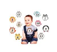 SUPVOX 12pcs Animal Month Stickers Decorative Sticker Decals for Nursery Shower