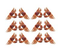 SUPVOX 12pcs Artificial Crab Fishing Lures Soft PVC Bait for Freshwater Bass Trout River Lake Fishing Realistic Crab Imitation Reusable Saltwater Lure