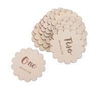 SUPVOX 12Pcs Birth Month Cards Creative Wooden Commemorative Cards for Newborn Growth Milestones Unique Photo Props for Monthly Celebrations and Keepsakes