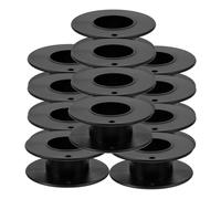 SUPVOX 12pcs Black Compact Thread Bobbins Wear-Resistant Empty Spools for Sewing Machines Professional Mini Bobbin Set Suitable for Hand and Automatic Winding