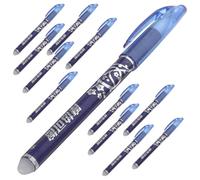 SUPVOX 12PCS Blue 0.5mm Fine Point Erasable Pens Set Erasable Ink for School Office Home Writing and Journaling