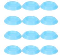 SUPVOX 12pcs Blue Plastic Roaches Feeding Bowls for Feeder Insects, Mini round Reptile Food Dishes Suitable for Terrarium Lizards, Frogs, Snakes, and Small Animals