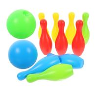 SUPVOX 12pcs Bowling Set with Pins and Balls Safe Rounded Edges Educational Interactive Outdoor Game for Parent Play and Early Development Random Color