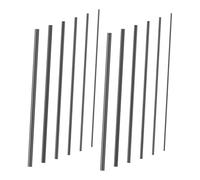 SUPVOX 12pcs Carbon Fiber Fishing Rod Repair Sticks Solid Rods with Two Connection for Freshwater Saltwater DIY Fishing Pole Maintenance