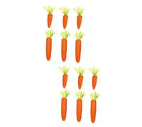 SUPVOX 12pcs Carrot Shape Cat Bite Toys Adorable Chew Toys for Cats for Indoor Play Boredom for Easter Decor Fun
