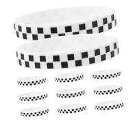 SUPVOX 12pcs Checkered Silicone Wristbands Racing Car Theme Sports Bracelets Lightweight Party Favors Team Accessories with Plaid Pattern for Events