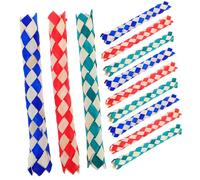 SUPVOX 12pcs Chinese Bamboo Finger Traps for Party Favors Sturdy Handcrafted Enhancing Finger Dexterity and Cognitive Skills Multi Use For Parrot Cage and Group Play