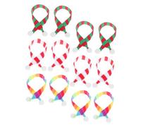 SUPVOX 12pcs Christmas Mini Scarves for Dolls and Bottle Decorations Soft Knit with Festive Colors Creative Holiday Party Favor Accessories for DIY Crafts and Seasonal Decor
