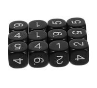 SUPVOX 12pcs Color Number Dice Set Plastic Sided Dice for Math Learning Classroom Teaching and Board Games Enhance Calculation Skills and Boost Math Proficiency
