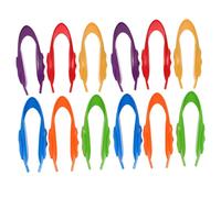 SUPVOX 12pcs Colorful Plastic Tweezers for Kindergarten Teaching Aids Stem Science Experiment Tools Educational for Learning and Fine Motor Skill Development