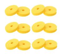 SUPVOX 12pcs Cymbal Felt Washer Pads for Hi-hat Stands and Cymbal Stands Easy to Install Yellow Felt Drum Accessories with Noise Reduction for Performances and Band Rehearsals