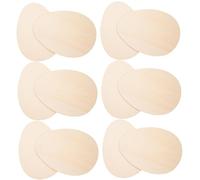SUPVOX 12pcs DIY Wooden Egg Shapes for Crafts Unfinished Easter Wooden Egg Cutouts Wood Slices Spring Decorations for Home and Easter Party