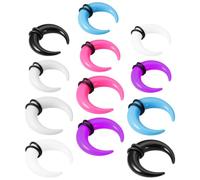 SUPVOX 12pcs Ear Expansion Nose Ring Septum Pincher Cartilage Piercing Jewelry Small Nose Rings Ear Gauge Stretching Kit for Body Piercing