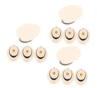 SUPVOX 12pcs Erhu Pole Heads Replacement Bone Powder Top Pole Fittings for Chinese Erhu
