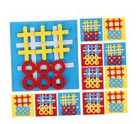 SUPVOX 12pcs Felt Mini Ticktacktoe Board Game for Educational Cognitive Development with Colors Enhances Logical Thinking and Problem Solving Skills Birthday Party Gift
