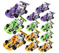 SUPVOX 12pcs Friction Powered Pull Back Cars for Vibrant Mixed Colors Hand Eye Coordination Fun No Battery Needed Birthday