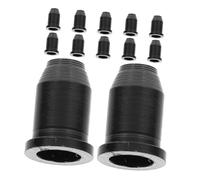 SUPVOX 12pcs Guitar String Ferrules: Mounting Buckle Thru Body Ferrules Bushings for Electric Guitar Instrument Parts Hardware Black