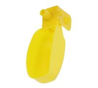 SUPVOX 12pcs Large Yellow Automatic Birds Water Bowl for Pigeons and Quails Right Side Mounted Plastic Feeding Dish for Cage Pets Easy to Clean Bird Drinking Accessory