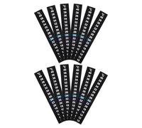 SUPVOX 12pcs Lcd Stick-on Thermometer Strips for Aquariums and Fermentation Adhesive Temperature Strips 10-40°c for Fish Tanks, Brewing, and Jar Temperature Monitoring