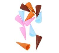 SUPVOX 12Pcs Lifelike Artificial Ice Cream Cone Prop Realistic Pretend Play Food for Miniature Ice Cream Cones for Play Kitchen and Creative Fun
