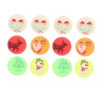 SUPVOX 12pcs Luminous Bouncing Balls for Xmas Colorful Party Bag Fillers Random Styles for Christmas Decorations and Jumping Fun