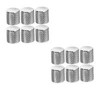 SUPVOX 12pcs Metal Flat Tone Knob for Electric Guitar Bass Guitar Tuning Peg Knobs Accessory