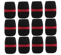 SUPVOX 12PCS Microphone Sponge Covers Noise-cancelling Windscreens Protective Mic Pop Filters for Interviews Singing Public Speaking with Sponge Material