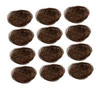SUPVOX 12pcs Mini Artificial Bird Nest Ornaments Realistic Garden Home Decor for Micro Landscape Props and Photography Natural Decorative Nests