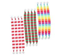 SUPVOX 12pcs Mini Christmas Doll Scarves Soft Knit Wine Bottle Toppers DIY Holiday Decor Accessories for Tree Wreath Garland Crafting Festive