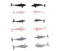 SUPVOX 12pcs Mini Dolphin Model Realistic Plastic Artificial Dolphins Educational Animal for Ocean Simulation Decor