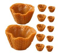 SUPVOX 12Pcs Mini Ice Cream Cone Charms Ice Cream Cone for DIY Crafts Adorable Food Samples Display Decor Safe Sturdy Material