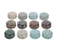 SUPVOX 12pcs Mini Iron Box Case Portable Tinplate Containers Cans for Makeups Sundries Flower Series Tinplate Box Case