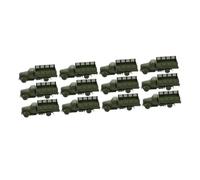 SUPVOX 12Pcs Mini Military Truck Playthings Smooth Rounded Edges Educational Sand Table Accessories for Boys