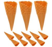SUPVOX 12pcs Mini Simulation Ice Cream Cone Models DIY Craft Charms for Doll House Decor Realistic Food Display Props for Home Kitchen Dessert Shop Festival and Photography Use