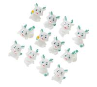 SUPVOX 12pcs Miniature Chinese Dragon Statues Cute Blue Resin Figurines with Unique Cartoon Style Home Desk Decor for Lunar Year Celebration and Micro Landscape Display